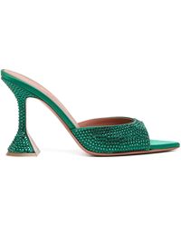 AMINA MUADDI - 95mm Carolin Crystal Embellished Sandals - Lyst