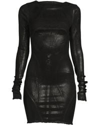 Rick Owens - Open-back Mini Cotton Dress - Lyst