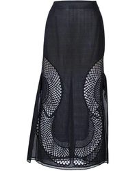 Stella McCartney - Perforated A-line Skirt It 42 (us 6) - Lyst