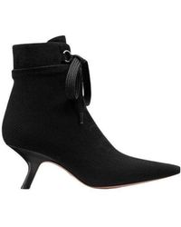 Naughtily-D Ankle Boot Black Transparent Mesh and Suede