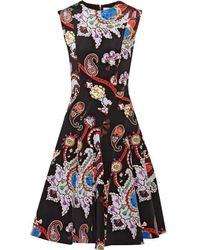 Mary Katrantzou 'masson' Printed Silk-satin Dress - Black
