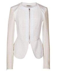 Nina Ricci - White Tailored Cotton Lace Back Jacket - Lyst