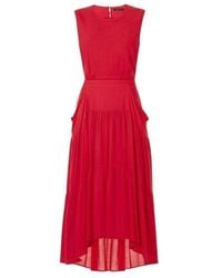 BCBGMAXAZRIA - Draped Peasant Skirt Dress - Lyst