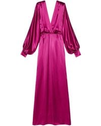 Gucci - Draped Silk-blend Satin Gown Dress - Lyst