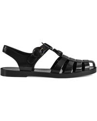 Gucci - GG Logo Cut-out Strapped Sandals - Lyst