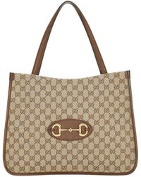 Gucci - Horsebit 1955 GG Supreme Medium Tote Bag - Lyst