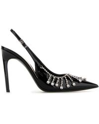 Gucci - Guinevere 105mm Patent Leather Slingback Pumps - Lyst