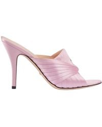 Gucci - Rose Satin Double G 95mm Sandals - Lyst
