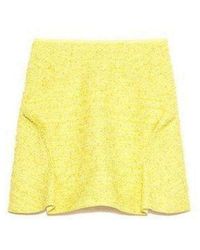 Nina Ricci - Yellow Tweed Mini Skirt - Lyst