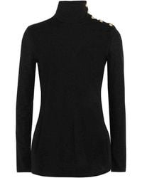Balmain - Knit Turtleneck Fine Wool Sweater Fr 38 (us 8) - Lyst