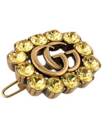 Gucci Crystal-Embellished Cotton-Blend Canvas-Jacquard Hair  display picture 3