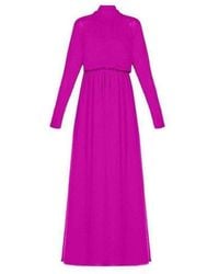BCBGMAXAZRIA - Darci Tie-neck Silk Gown - Lyst