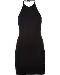 Balmain - Halter Neck Mini Dress With Lace Details 6917506m - Lyst