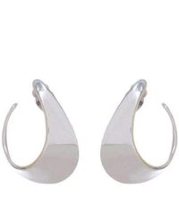 Robert Lee Morris - Silver Crescent Clip Hoop Earrings - Lyst