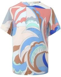 PUCCI - Acapulco Print Silk-twill Top - Lyst