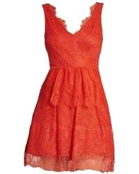 BCBGMAXAZRIA - Willa Bright Poppy Lace Cocktail Dress - Lyst