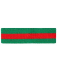 ヘアアクセサリー Green Web Wool Headband Interlocking G Gucci Green Web Stripe Wool Knit Interlocking Logo Head Band