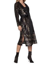 BCBGMAXAZRIA Sequin Bodycon Midaxi Dress in Purple | Lyst
