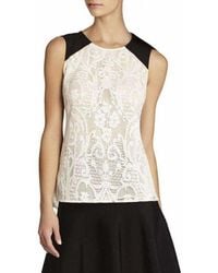 BCBGMAXAZRIA - Kaley Sleeveless Lace Top - Lyst