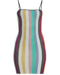 Missoni - Lamé Rib Knit Striped Mini Dress - Lyst