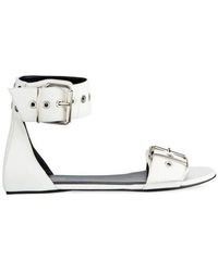 Balenciaga - Belt Flat Ankle Strap Sandal It 39.5 - Lyst