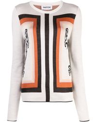 Partow - Frida Jacquard Crewneck Silk Sweater - Lyst