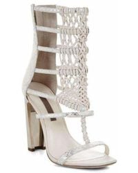 BCBGMAXAZRIA - Leather Macrame Day Sandal - Lyst