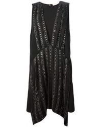 Vanessa Bruno - Black Embellished Silk Cocktail Dress - Lyst