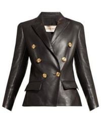 Alexandre Vauthier - Double-breasted Leather Blazer - Lyst