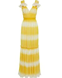 Prabal Gurung - Yellow Tadia Plissé Dress - Lyst