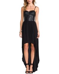 BCBGMAXAZRIA - Leandra Bustier Draped Dress - Lyst