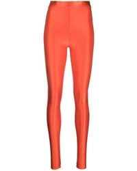 Alexandre Vauthier - High Waisted Jersey Leggings Orange - Lyst