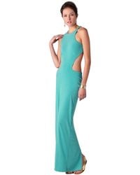 Just Cavalli - Asymmetrical Cut Out Long Dress - Lyst