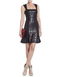 BCBGMAXAZRIA - Noelle Fitted Sequin Flounce Dress - Lyst