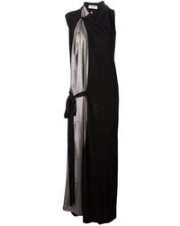 Jean Paul Gaultier Black Metallic Maxi Dress
