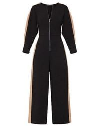 BCBGMAXAZRIA - Zip-front Cropped Wide Leg Jumpsuit - Lyst