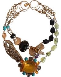 BCBGMAXAZRIA - Multicolor Natural Gemstone Statement Necklace - Lyst