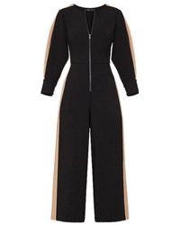 BCBGMAXAZRIA - Zip-front Cropped Wide Leg Jumpsuit - Lyst