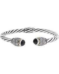 Effy - Sterling Silver And Onyx Bangle Bracelet - Lyst