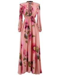 Giambattista Valli - Botanic Blow Up-print Silk Georgette Gown - Lyst