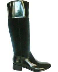 BCBGMAXAZRIA - Black Leather Knee High Lorraine Boots - Lyst