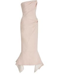 Maticevski - Suffix Strapless Crepe Midi Dress - Lyst