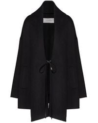 Valentino - Wool Cashmere Cape Coat - Lyst