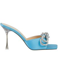 Mach & Mach - Blue Double Bow Square Toe Mules - Lyst