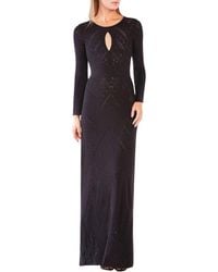 BCBGMAXAZRIA - Loryn Cutout Pointelle Maxi Dress - Lyst