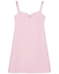 Gucci - Pink Silk And Wool Cady Crepe Dress - Lyst