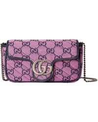 Gucci - Pink GG Marmont Pink Super Mini Bag - Lyst