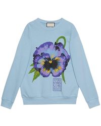 Gucci - Ken Scott Print Cotton Crewneck Sweatshirt - Lyst