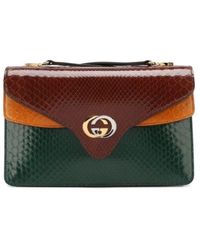 gucci python shoulder bolsa
