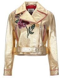Gucci - Leather Short Biker Jacket It 40 (us 4) - Lyst